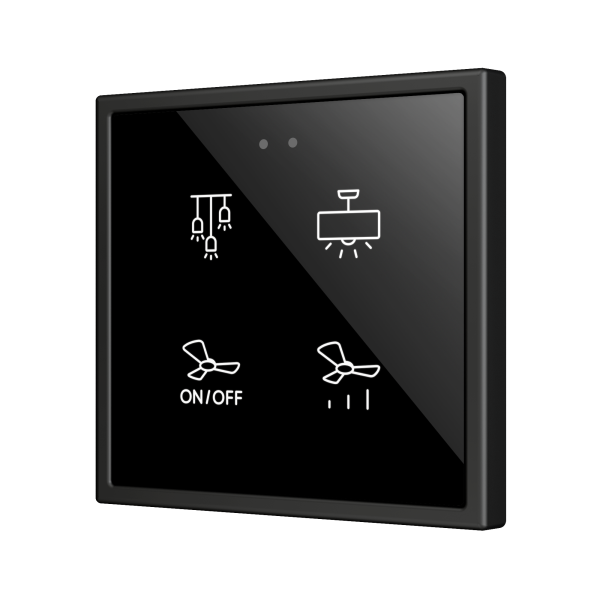 Flat 70 X4. Interrupteur capacitif en verre 70x70 – 4