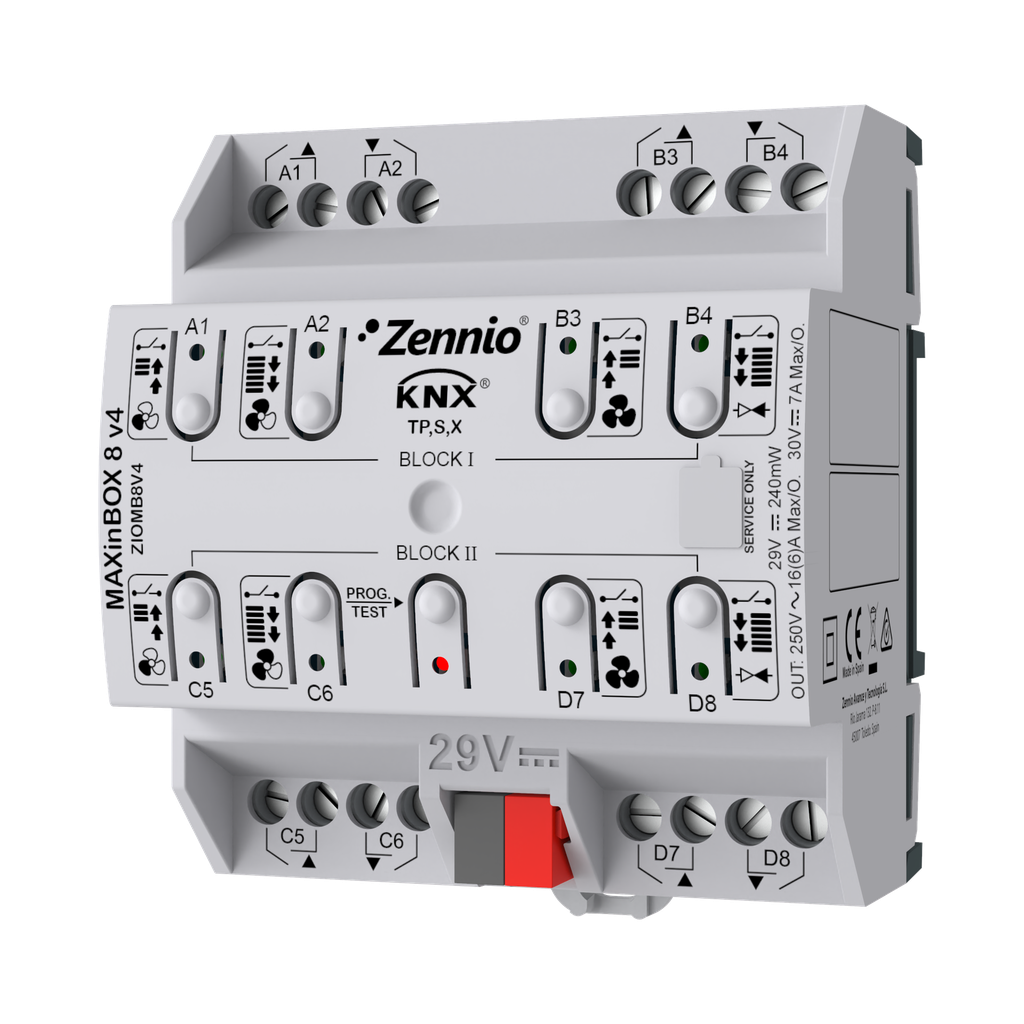 MAXinBOX 8 v4. Actionneur multifonction KNX avec KNX