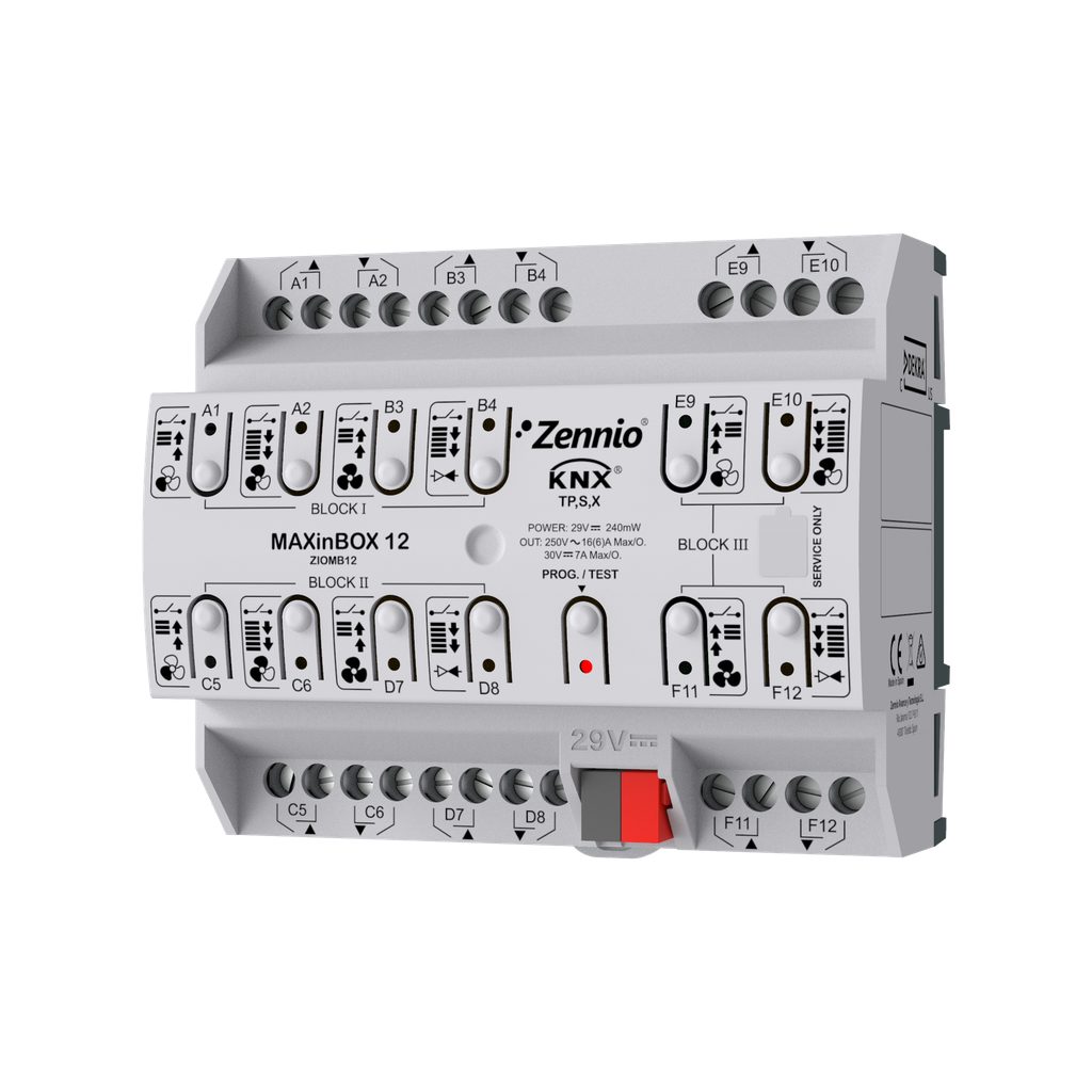 MAXinBOX 12. Actionneur multifonction KNX avec KNX