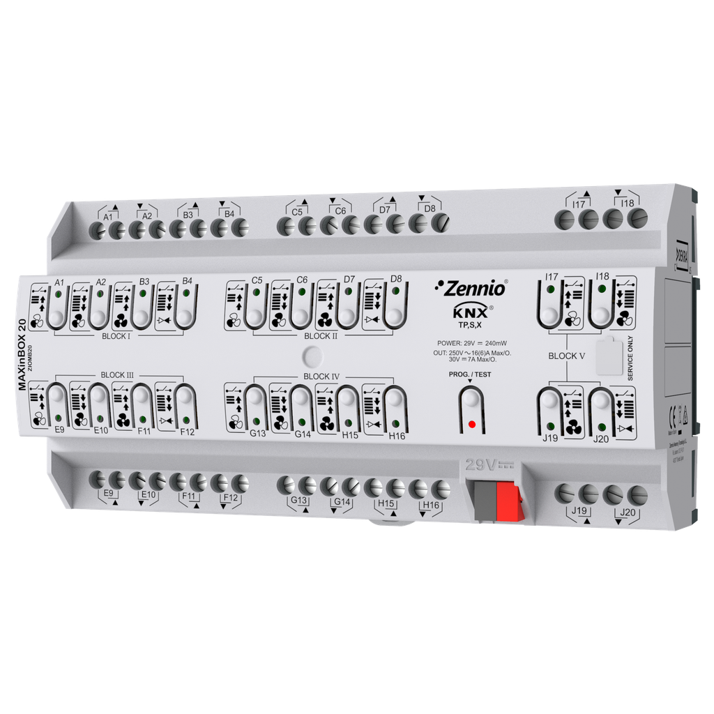 MAXinBOX 20. Actionneur multifonction KNX avec KNX