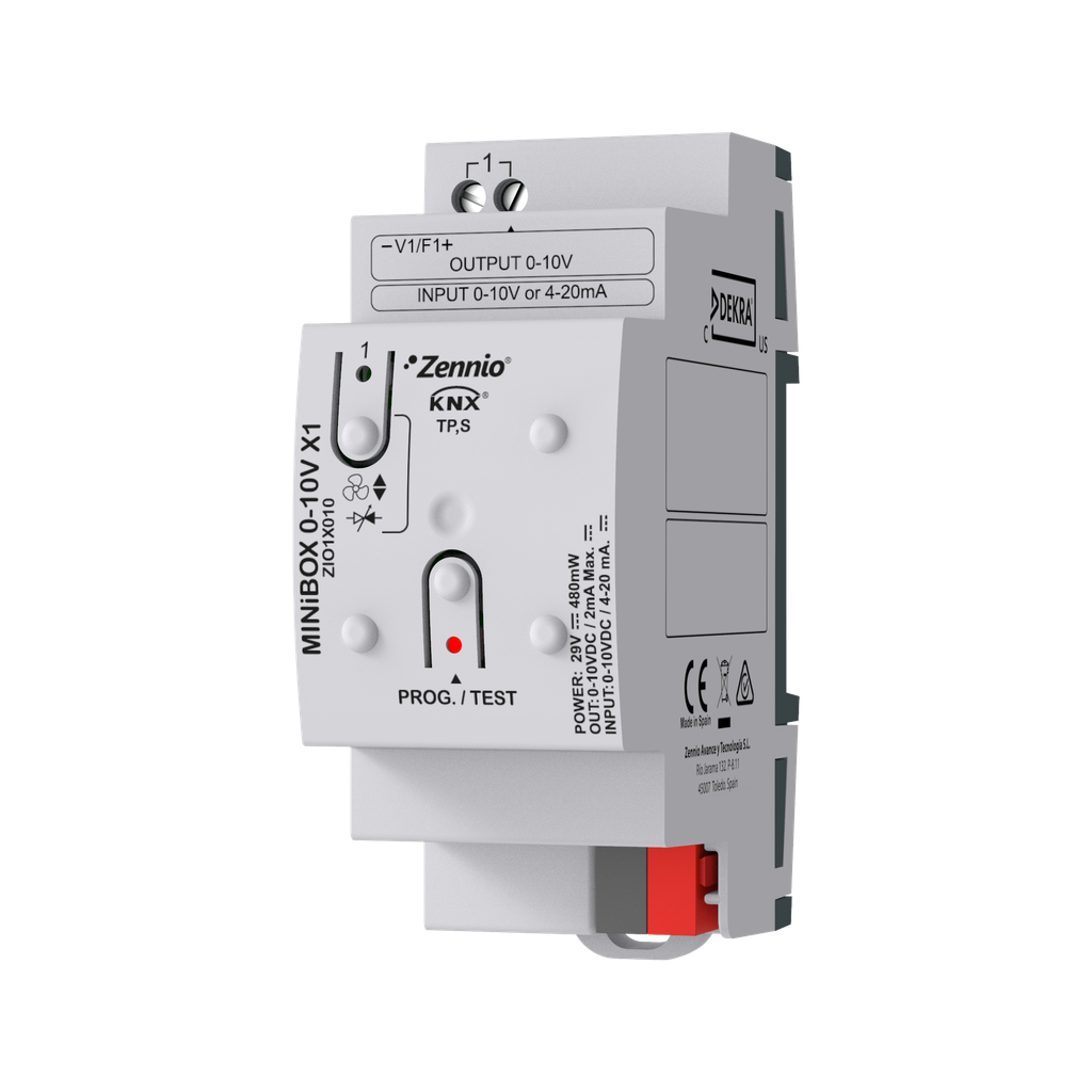 MINiBOX 0-10V X1. Actionneur multifonction avec 1 bloc