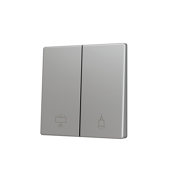 ZS55. Cache pour bouton poussoir Soft KNX double 55 x