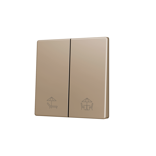 ZS55. Cache pour bouton poussoir Soft KNX double 55 x