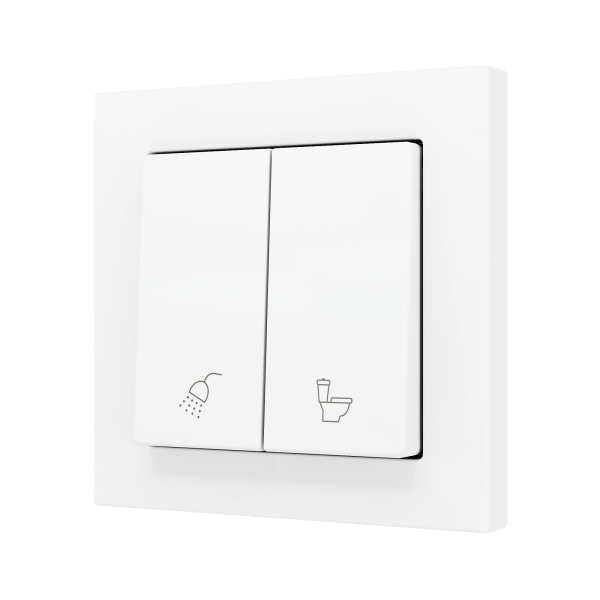 ZS55. Bouton poussoir "Soft" double pour 2 entrées