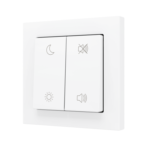 ZS55. Bouton poussoir "Soft" double pour 4 entrées