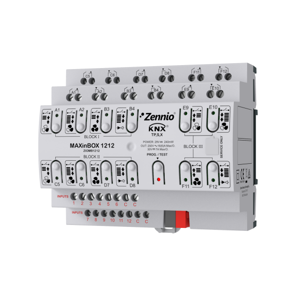 MAXinBOX 1212. Actionneur multifonction KNX avec KNX
