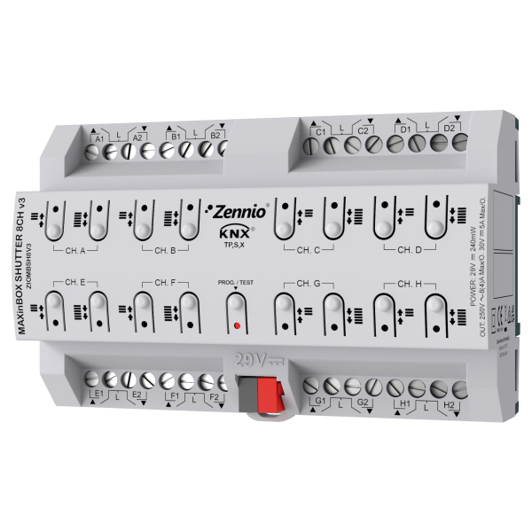 MAXinBOX SHUTTER 8CH v3. Actionneur de volet 8 canaux
