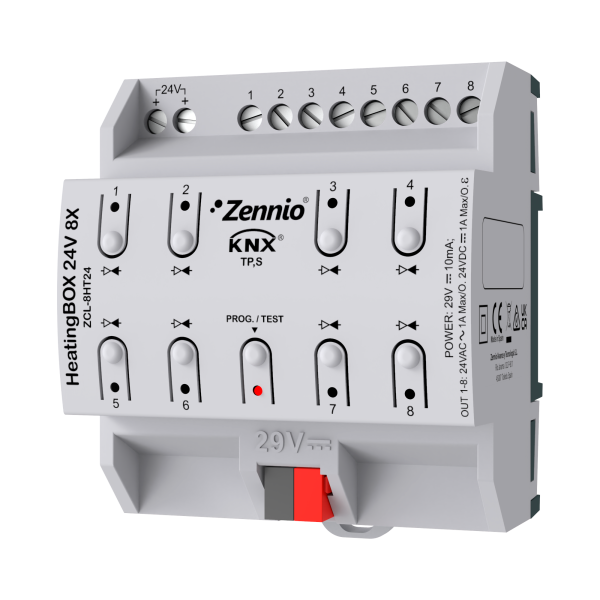 HeatingBOX 24V 8X. Actionneur de chauffage avec