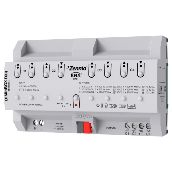 DIMinBOX DX4. Régulateur universel. 4 canaux x 300W