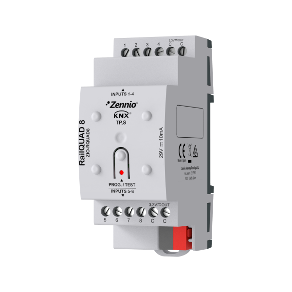 RailQUAD 8. Module de 8 entrées analogiques-numériques