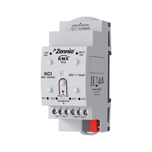 KCI. Interface KNX pour 4 compteurs de consommation