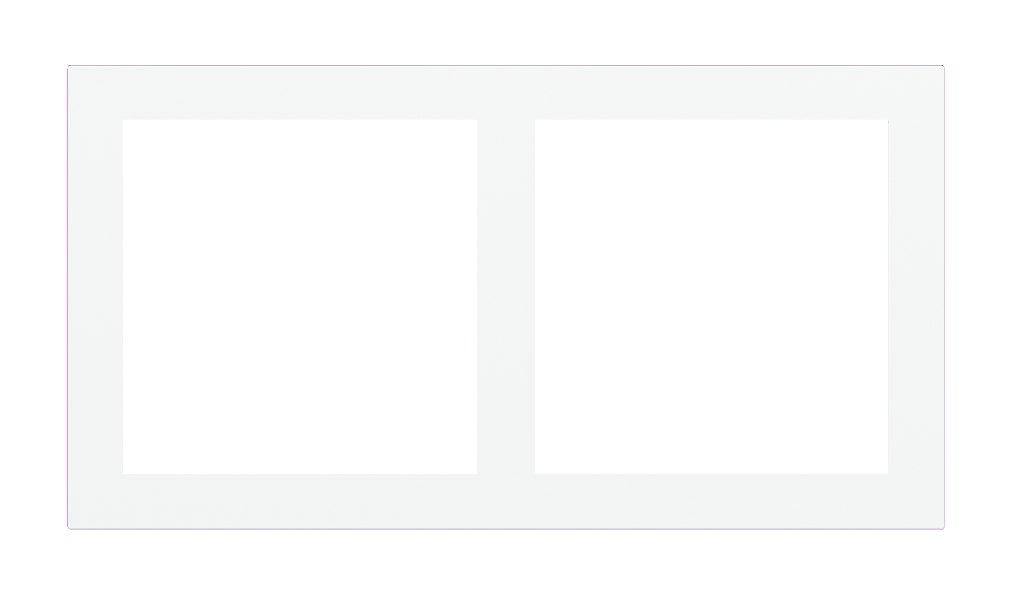 Rectangular Plate Deep (FF/71/20Venti) (87x158) 2 windows (55x55)+(55x55) Fenix NTM Grey Bromine