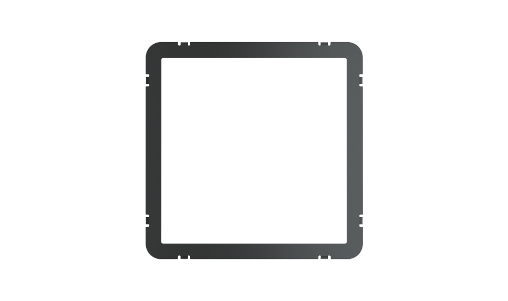 Adapter frame for Ekinex series 71 / 20venti push buttons (8 and 10 rockers) for Waterproof cover