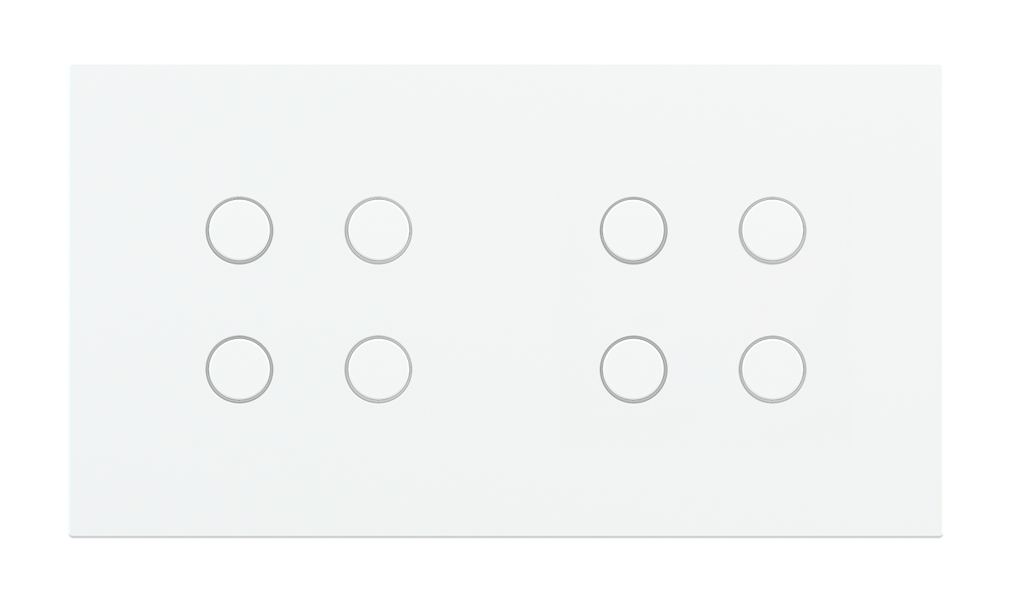 Magnetic plate 2-fold for 4-rocker push buttons Proxima series Metal Brass + customization