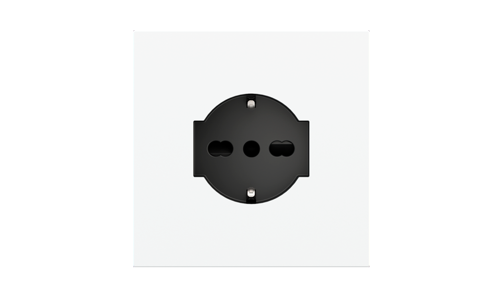 Magnetic plate 2-fold (60x60 | 60x60 mm window - 68 mm centre distance) Proxima series Metal Insense Black