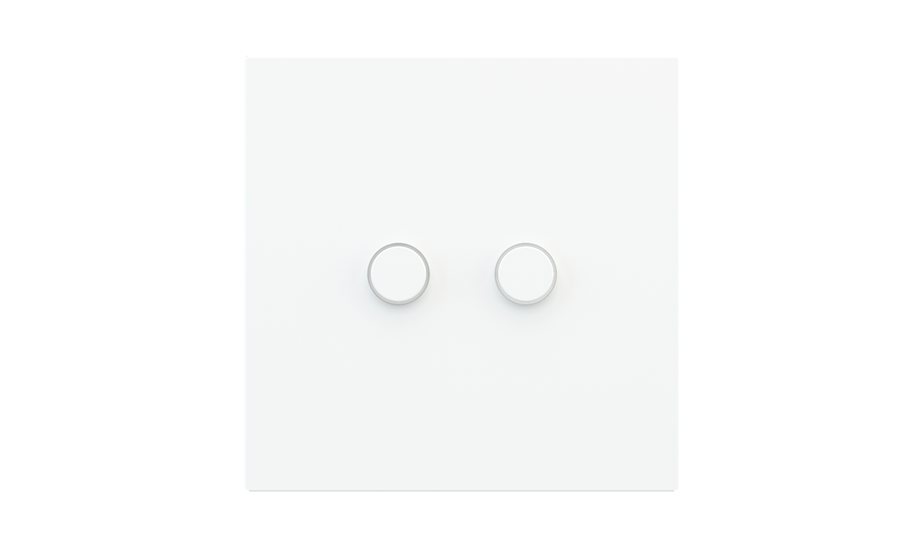 Square magnetic plate for a 2-rocker push button Proxima series Metal Steel Brushed + customization
