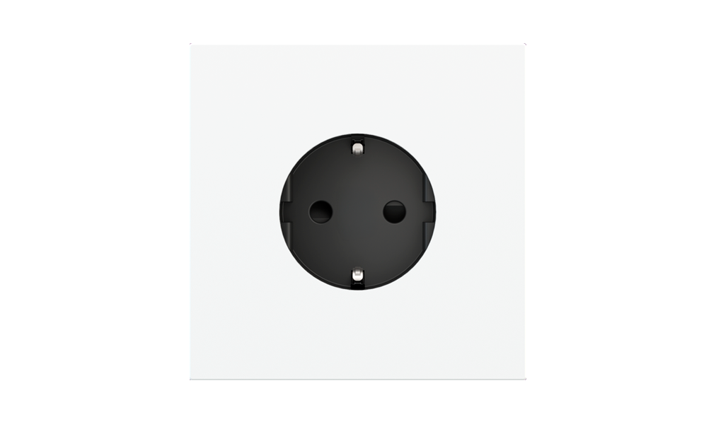 Square magnetic plate for Schuko, French, Israeli power socket Proxima series Metal Beige Luxor