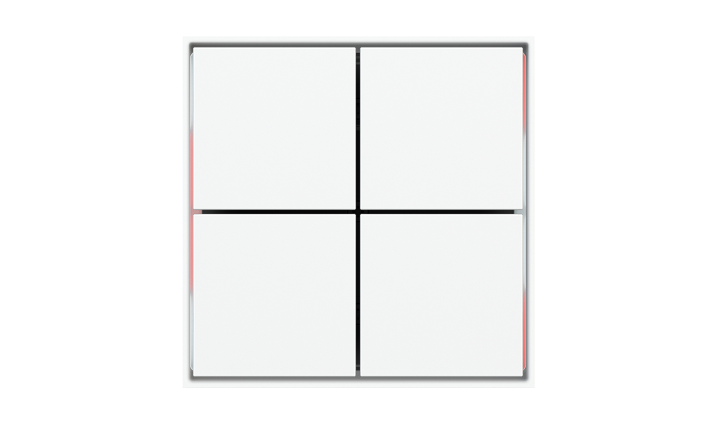 Kit 2 rockers FF square (40x40) for EF2 with symbols Fenix NTM Black Ingo