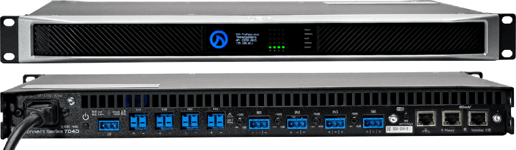 LEA Dante Connect Series 704D | 4-Channel x 700W