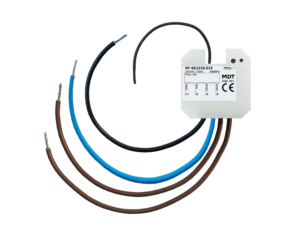 Interface de bouton-poussoir 2E KNX RF+, montage encastré, 230 V CA, KNX Secure