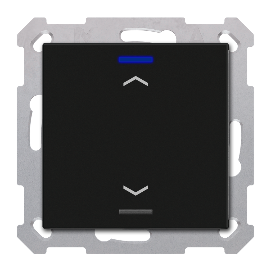 Bouton-poussoir Light 55, 1 paire KNX RF+ radio,Secure,RGBW,TS,noir,store