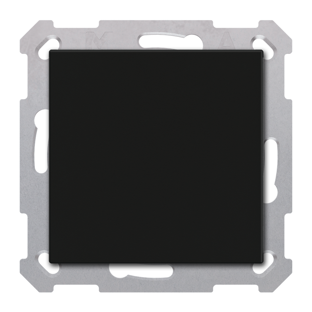 Bouton-poussoir Light 55 Basic 1 paire KNX, noir mat, neutre.