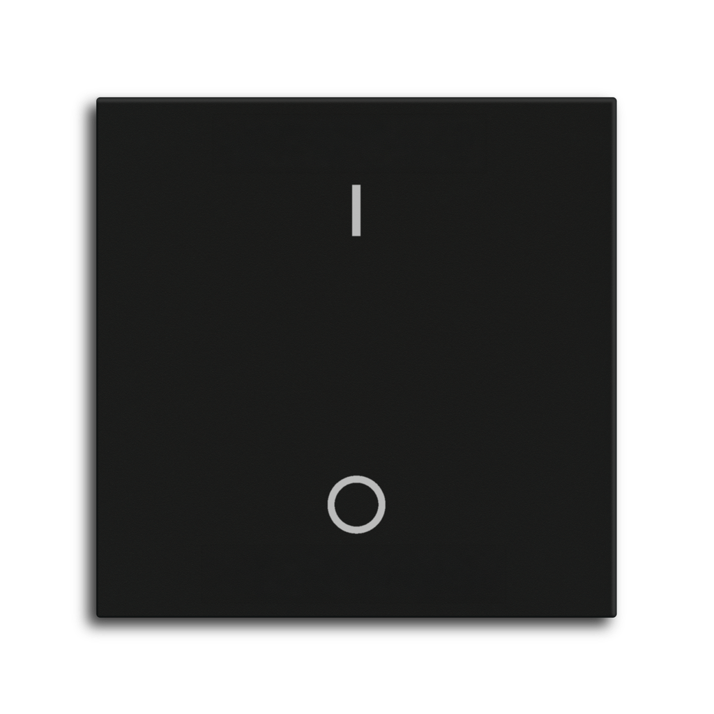 Bascule MDT pour bouton-poussoir Light 55 Basic, 1 p. KNX, noir mat, commutation