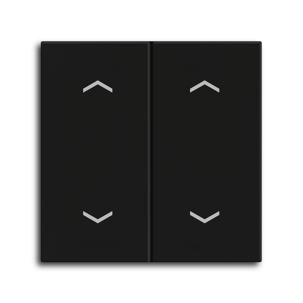 Bascule MDT pour bouton-poussoir Light 55 Basic, 2p KNX, noir mat, store.