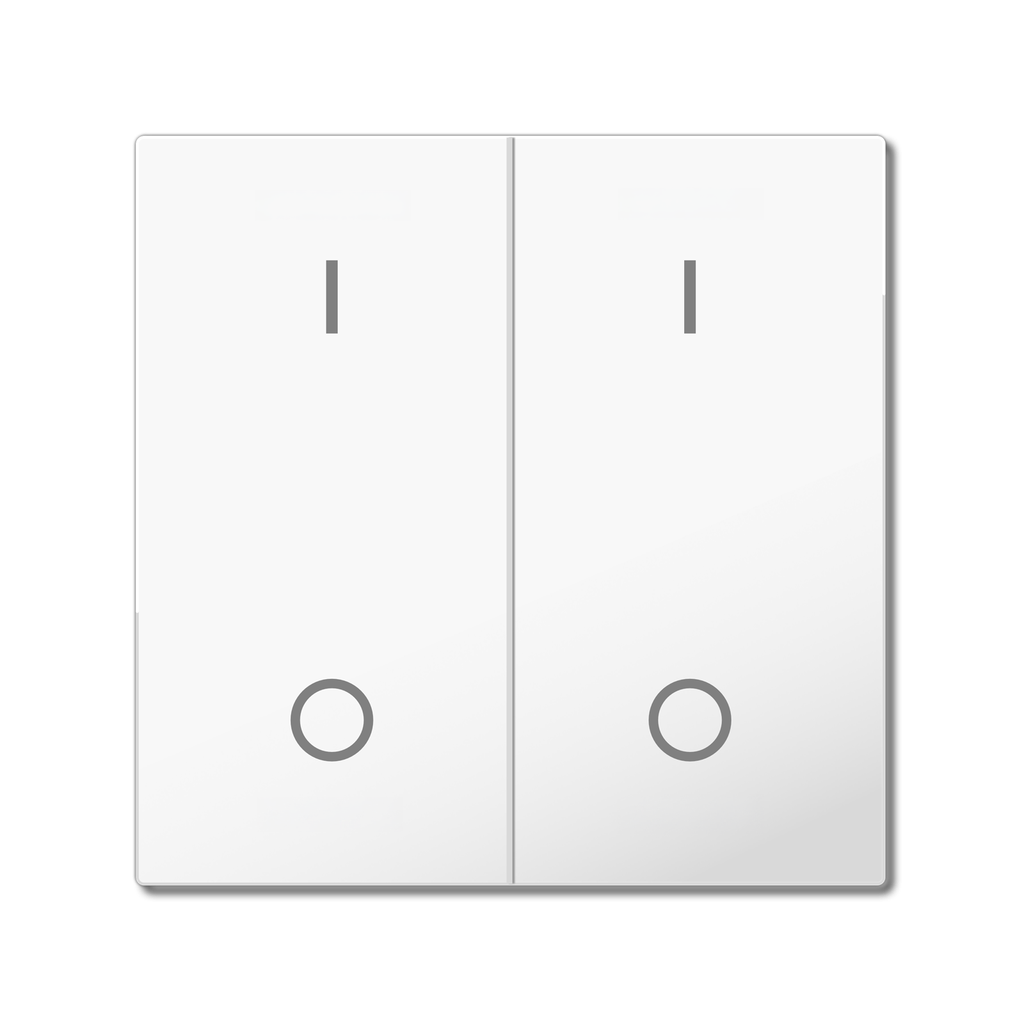 Bascule MDT pour bouton-poussoir Light 55 Basic, 2p KNX, blanc, commutation