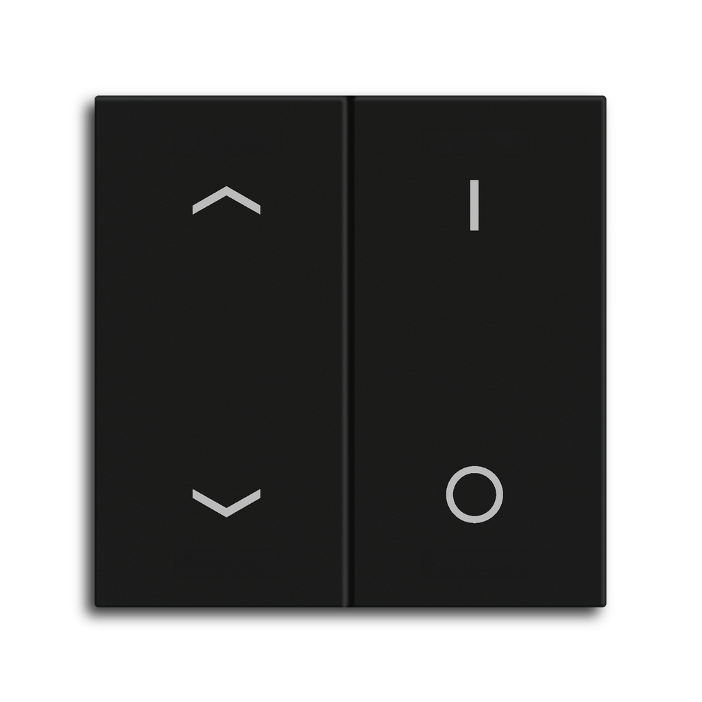 Bascule MDT pour bouton-poussoir Light 55 Basic, 2p KNX, noir mat, store_commut.