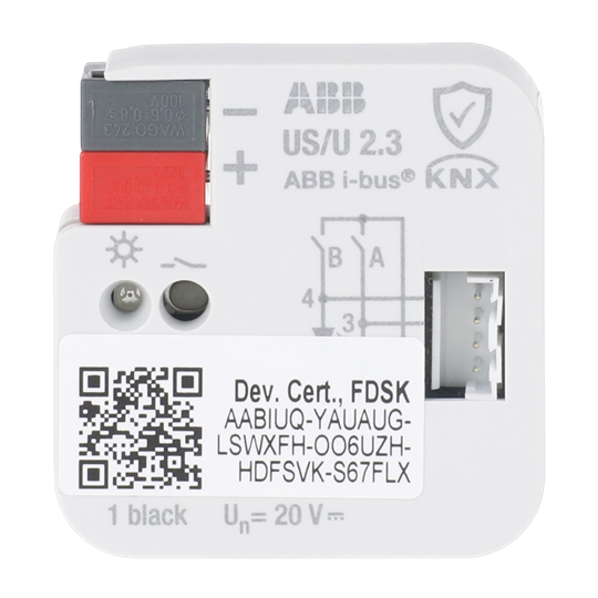 Module KNX encastré filaire 2 entrées binaires 0-10V / 4-20 mA, KNX Secure
