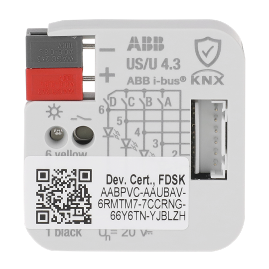 Module KNX encastré filaire 4 entrées binaires 0-10V / 4-20 mA, KNX Secure