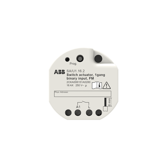 Actionneur fond de boîte 1 230V AC 16 A + 2 entrées contact libres de potentiel