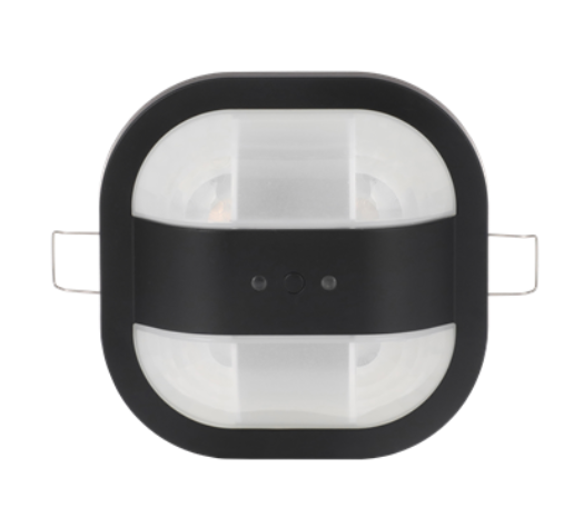 Détecteur mouvement plafond Encastré Infrarouge Couloir Basique 24x2,5m KNX Noir