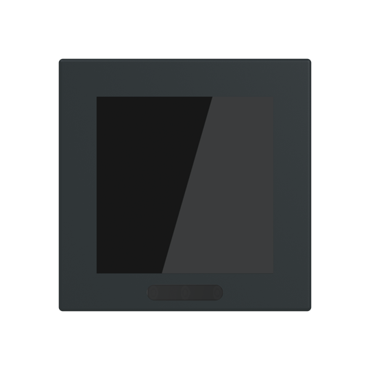 Ecran tactile 63x63 KNX Secure Trevion 2,4' noir,dalle IPS,compatible free@home