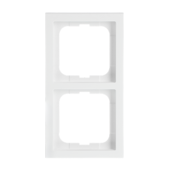 Plaque de finition FUTUR LINEAR 2postes, finition Blanc Studio mat, format 63x63