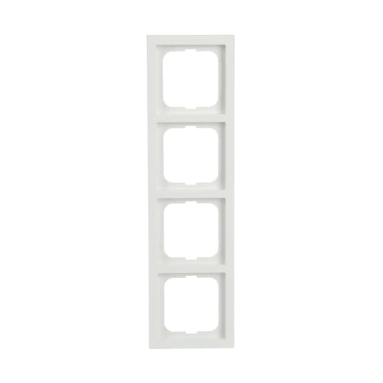 Plaque de finition FUTUR LINEAR 4 postes, finition Blanc Studio mat,format 63x64