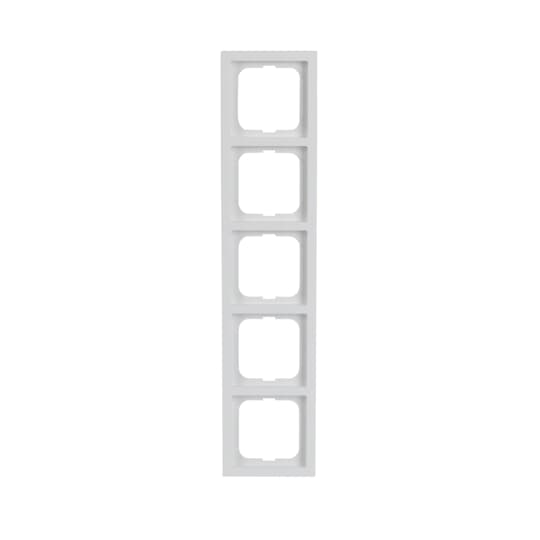 Plaque de finition FUTUR LINEAR 5 postes, finition Blanc Studio mat,format 63x65