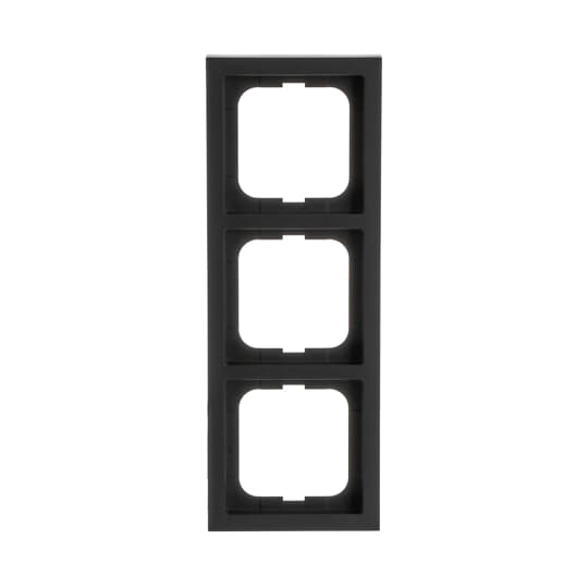 Plaque de finition FUTUR LINEAR 3postes, finition Noir matt, format 63x63