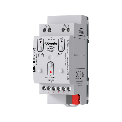 [ZEN-ZIOMN25V3] MINiBOX 25 v3. Actionneur multifonction KNX avec KNX