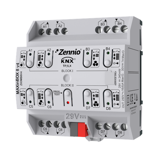 [ZEN-ZIOMB8V4] MAXinBOX 8 v4. Actionneur multifonction KNX avec KNX