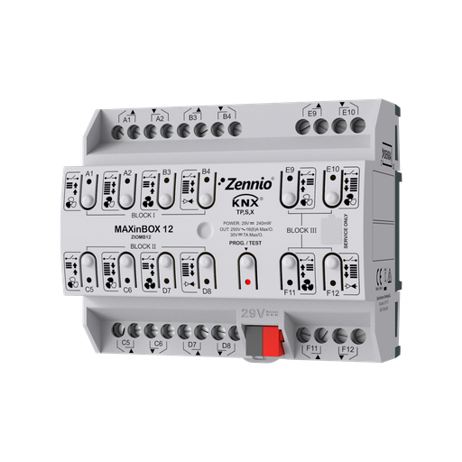 [ZEN-ZIOMB12] MAXinBOX 12. Actionneur multifonction KNX avec KNX