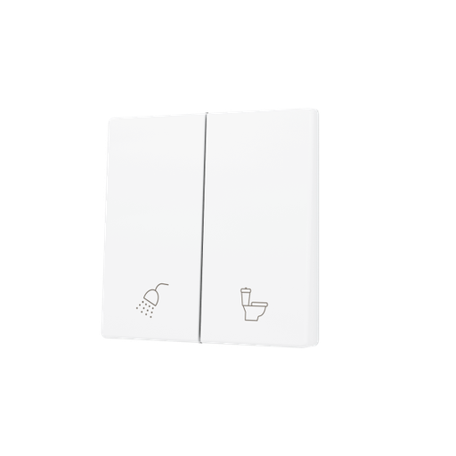 [ZEN-ZS55CSOFT22MWC] ZS55. Cache pour bouton poussoir Soft KNX double 55 x