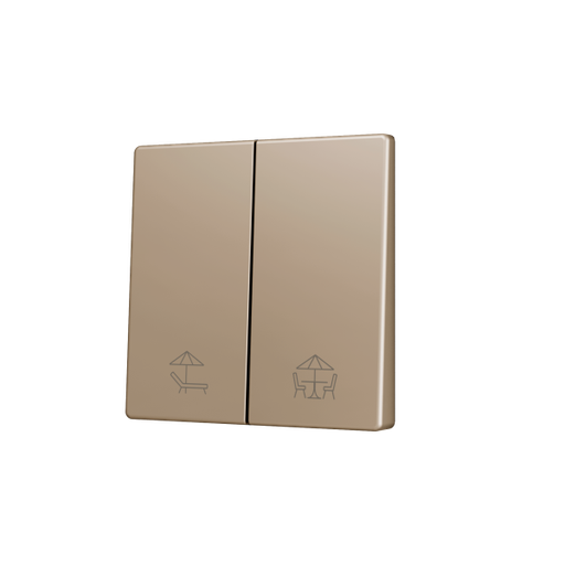 [ZEN-ZS55CSOFT22CC] ZS55. Cache pour bouton poussoir Soft KNX double 55 x