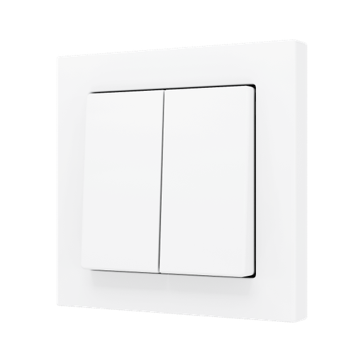 [ZEN-ZS552PB2MW] ZS55. Bouton poussoir "Soft" double pour 2 entrées
