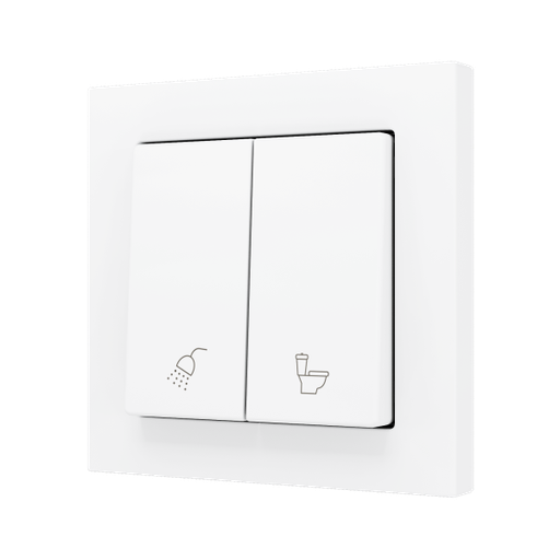 [ZEN-ZS552PB2MWC] ZS55. Bouton poussoir "Soft" double pour 2 entrées
