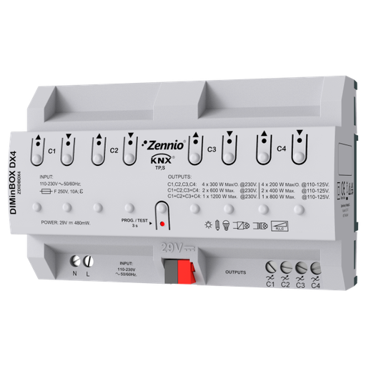 [ZEN-ZDIDBDX4] DIMinBOX DX4. Régulateur universel. 4 canaux x 300W