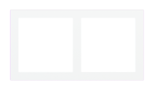 [EK-D2F-GBR] Rectangular Plate Deep (FF/71/20Venti) (87x158) 2 windows (45x45)+(60x60) Metal Nickel