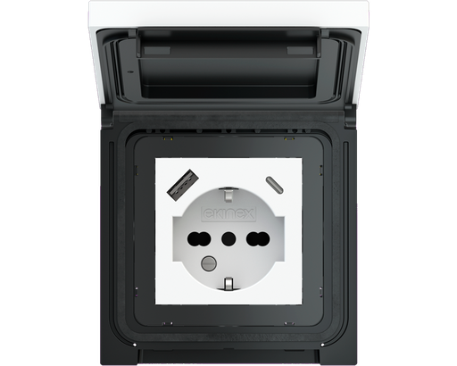 [EK-DWE-SSB] Square magnetic plate for waterproof cover ERA serie Metal Steel Brushed