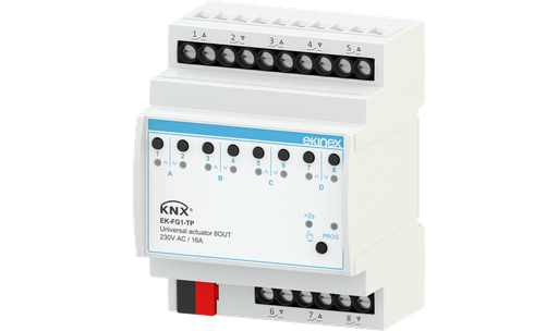 [EK-FG1-TP] KNX Universal Actuator 8 outputs AEVO Series